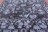 Grey Persian Hand Knotted Wool & Silk Rug - 9' 2" X 12' 2" - Golden Nile