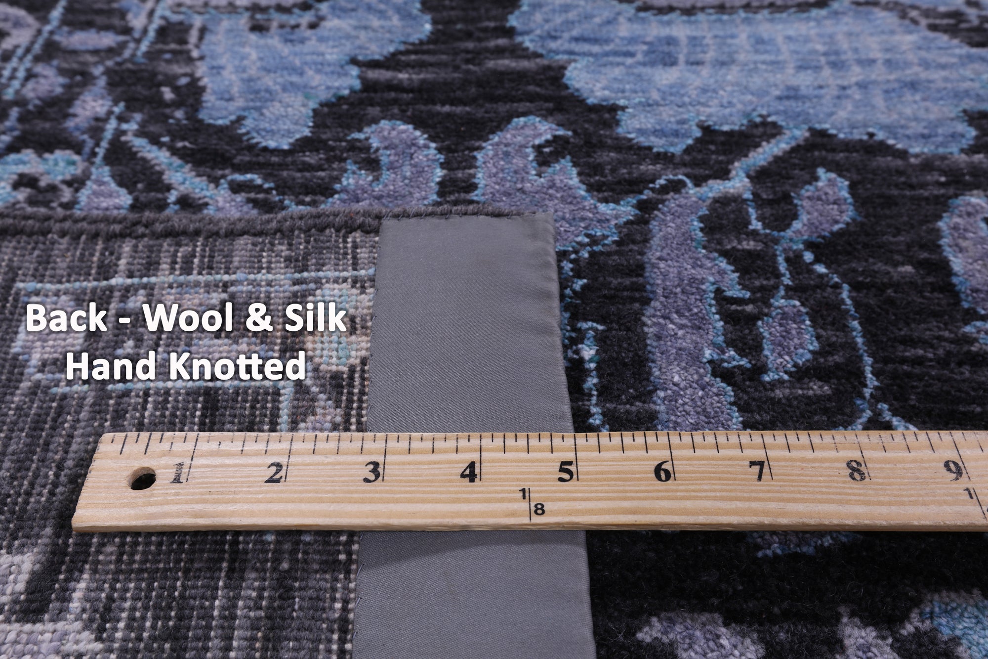 Grey Persian Hand Knotted Wool & Silk Rug - 9' 2" X 12' 2" - Golden Nile