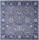 Grey Square Persian Handmade Wool Rug - 9' 0" X 9' 0" - Golden Nile