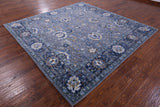 Grey Square Persian Handmade Wool Rug - 9' 0" X 9' 0" - Golden Nile