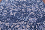 Blue Square Modern Hand Knotted Wool Rug - 8' 1" X 8' 2" - Golden Nile