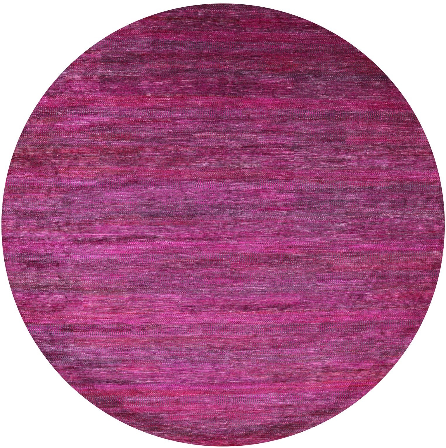 Pink Round Savannah Grass Hand Knotted Wool & Silk Rug - 11' 10" X 11' 10" - Golden Nile