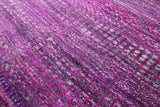 Purple Savannah Grass Hand Knotted Wool & Silk Runner Rug - 2' 8" X 13' 5" - Golden Nile