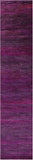 Purple Savannah Grass Hand Knotted Wool & Silk Runner Rug - 2' 8" X 13' 5" - Golden Nile