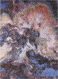 Abstract Modern Hand Knotted Wool & Silk Rug - 8' 10" X 12' 1" - Golden Nile