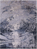 Abstract Modern Hand Knotted Wool & Silk Rug - 8' 11" X 11' 11" - Golden Nile