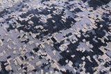 Abstract Modern Hand Knotted Wool & Silk Rug - 8' 11" X 11' 11" - Golden Nile