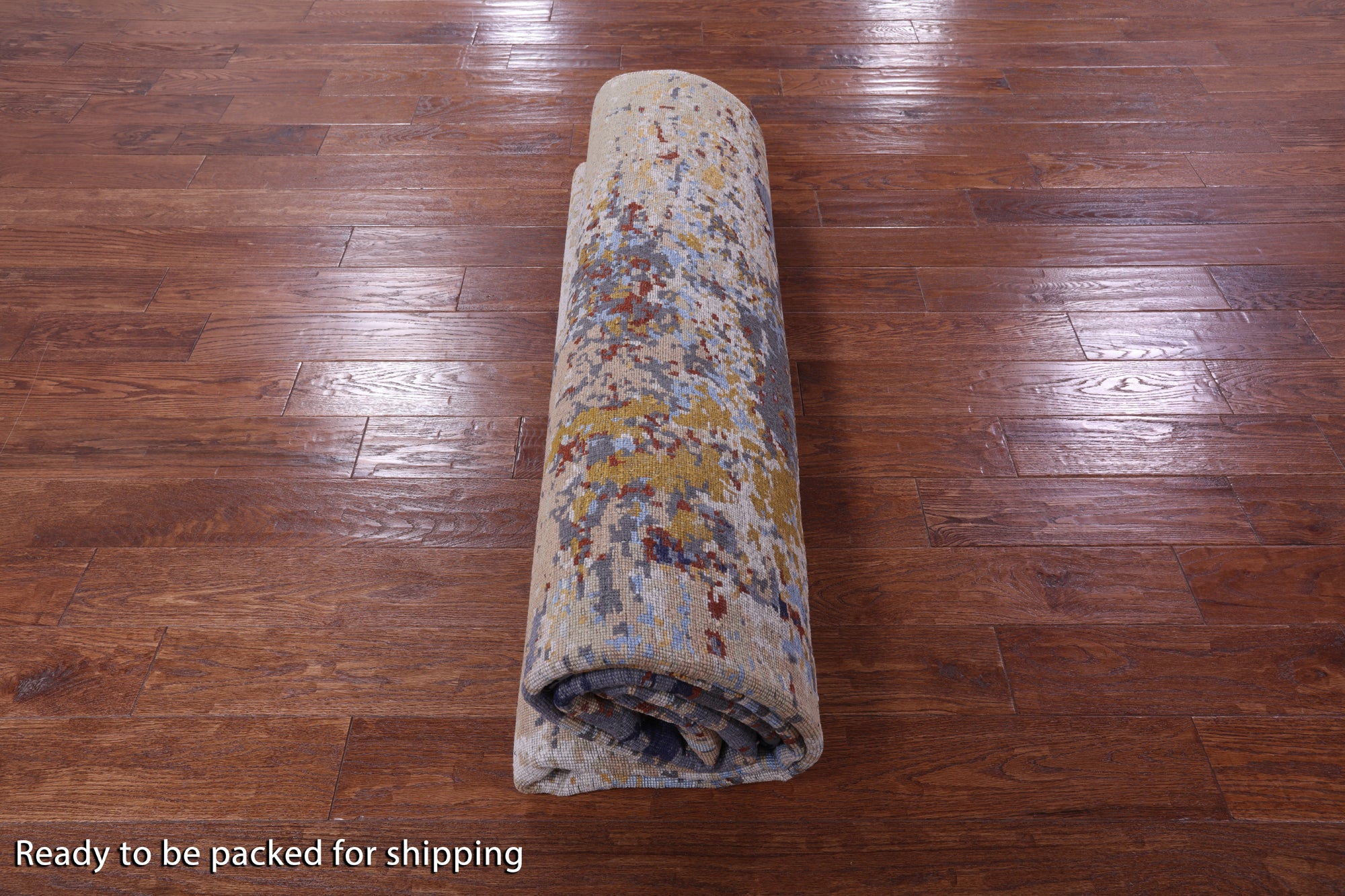 Modern Hand Knotted Wool & Silk Rug - 8' 0" X 10' 2" - Golden Nile