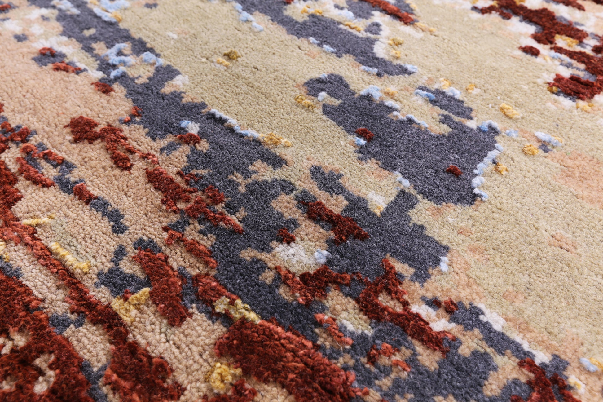 Modern Hand Knotted Wool & Silk Rug - 8' 0" X 10' 2" - Golden Nile