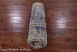 Abstract Modern Hand Knotted Wool & Silk Rug - 7' 11" X 10' 0" - Golden Nile