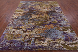 Contemporary Hand Knotted Wool & Silk Rug - 8' 1" X 9' 11" - Golden Nile