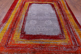 Contemporary Handmade Wool & Silk Rug - 8' 1" X 10' 0" - Golden Nile