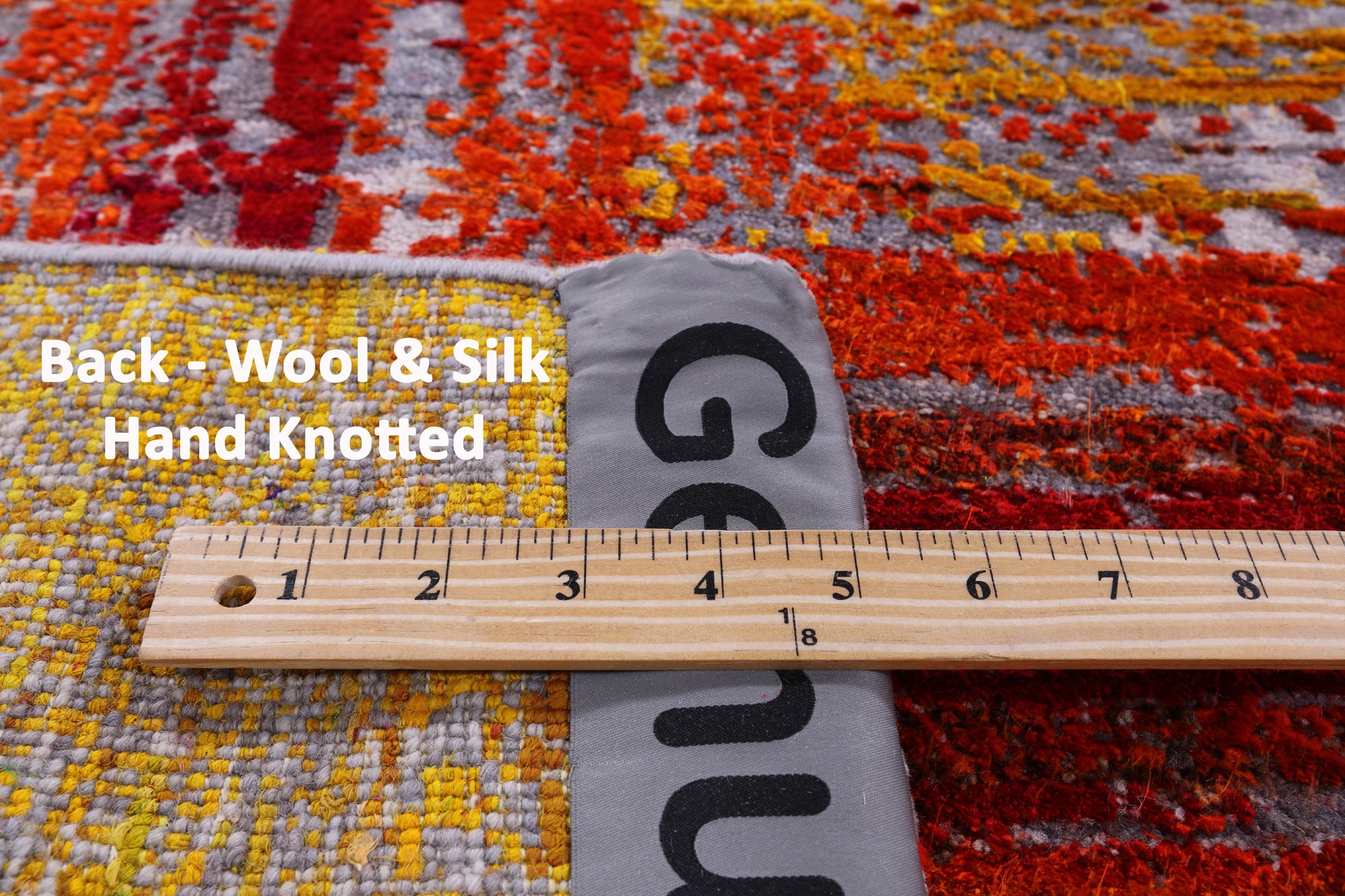 Contemporary Handmade Wool & Silk Rug - 8' 1" X 10' 0" - Golden Nile