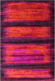 Abstract Modern Hand Knotted Wool & Silk Rug - 4' 11" X 7' 2" - Golden Nile