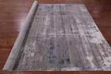 Abstract Modern Hand Knotted Wool & Silk Rug - 8' 0" X 10' 3" - Golden Nile