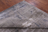 Abstract Modern Hand Knotted Wool & Silk Rug - 8' 0" X 10' 3" - Golden Nile