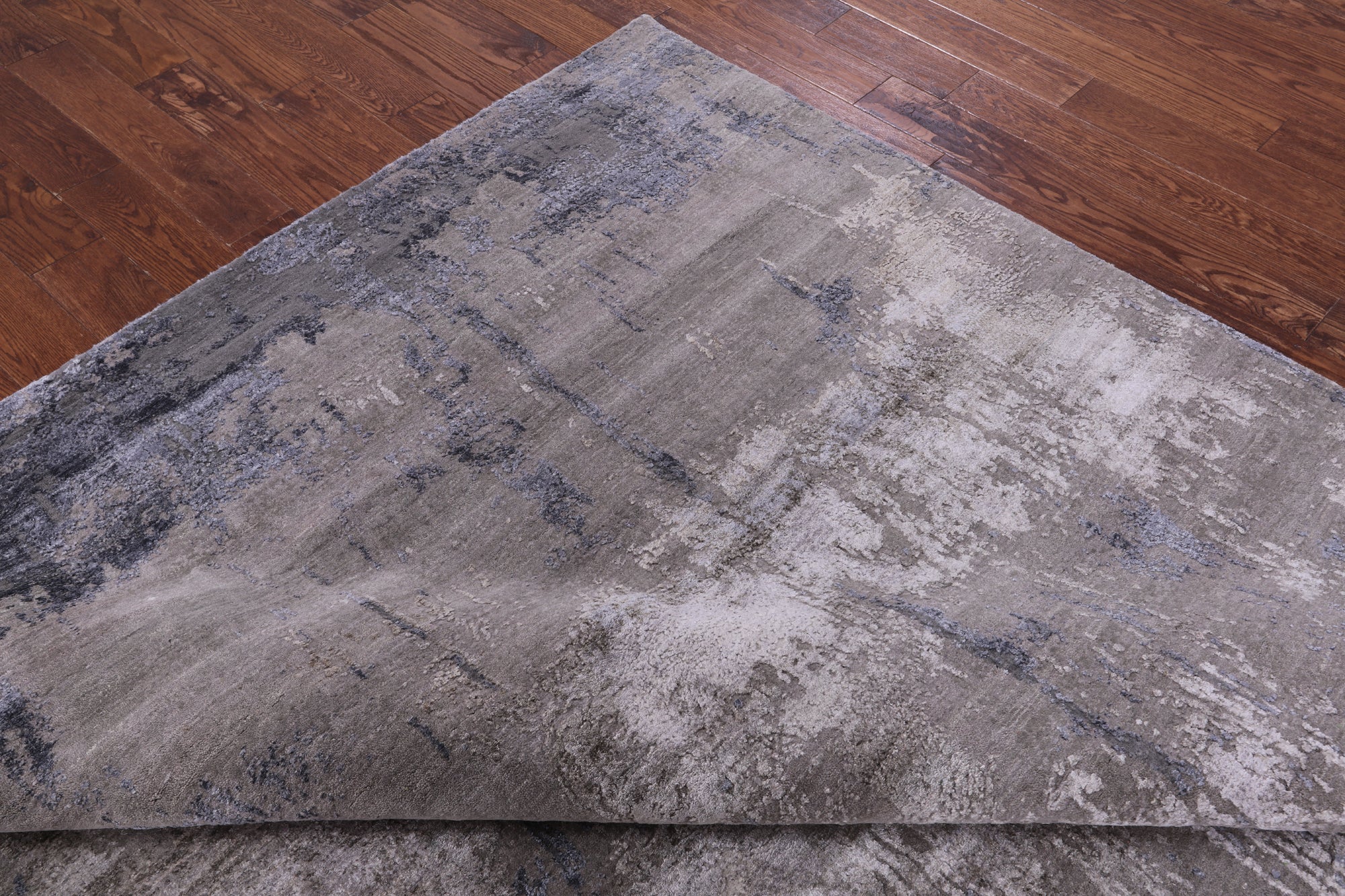 Contemporary Hand Knotted Wool & Silk Rug - 8' 0" X 10' 2" - Golden Nile