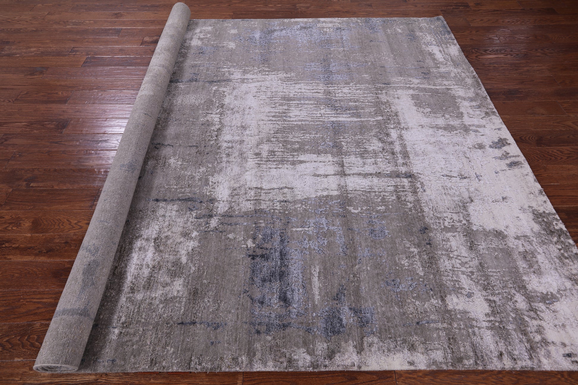 Contemporary Hand Knotted Wool & Silk Rug - 8' 0" X 10' 2" - Golden Nile