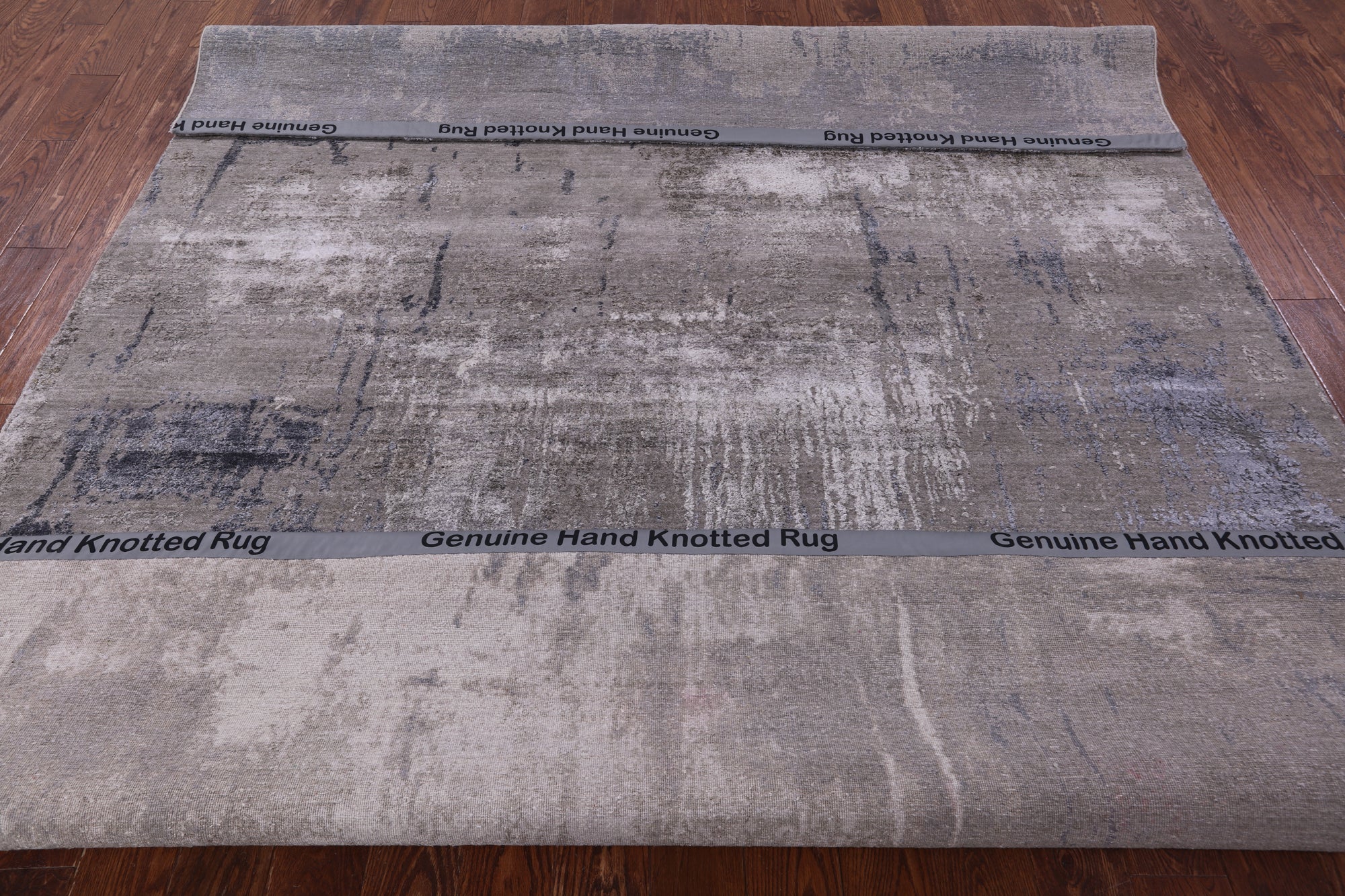 Contemporary Hand Knotted Wool & Silk Rug - 8' 0" X 10' 2" - Golden Nile