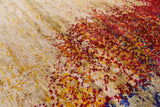 Abstract Modern Hand Knotted 100% Silk Rug - 5' 5" X 8' 2" - Golden Nile