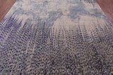 Abstract Contemporary Hand Knotted Wool & Silk Rug - 9' 11" X 14' 2" - Golden Nile