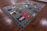 Grey Tribal Moroccan Hand Knotted Wool Rug - 10' 2" X 14' 1" - Golden Nile