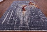 Woman Under The Rain Contemporary Hand Knotted Wool & Silk Rug - 9' 11" X 13' 10" - Golden Nile