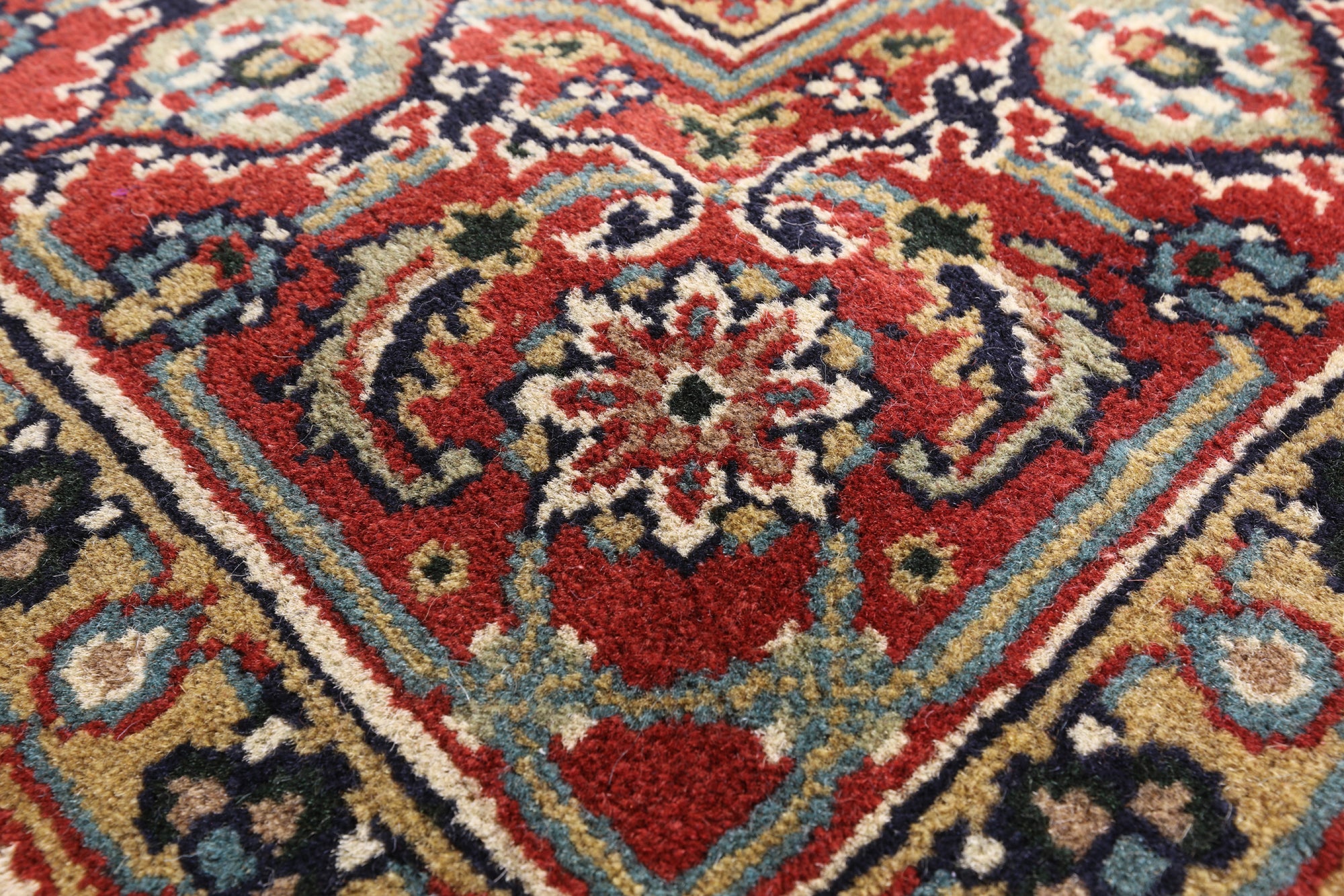 Blue Persian Hill Herati Handmade Wool Rug - 6' 0" X 12' 2" - Golden Nile