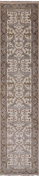 Turkish Oushak Hand Knotted Wool Runner Rug - 2' 7" X 11' 10" - Golden Nile