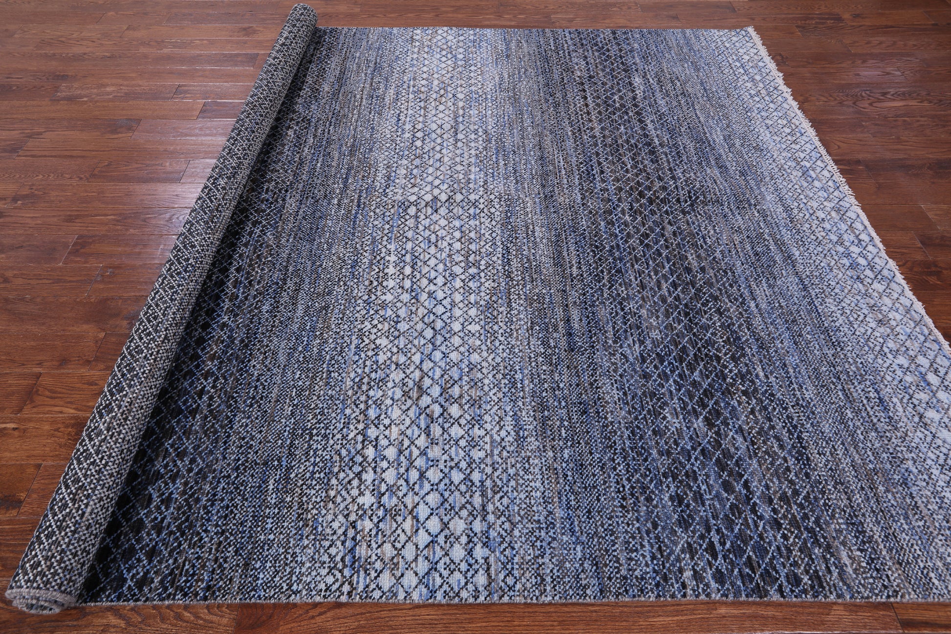 Savannah Grass Handmade Wool Rug - 8' 0" X 9' 10" - Golden Nile