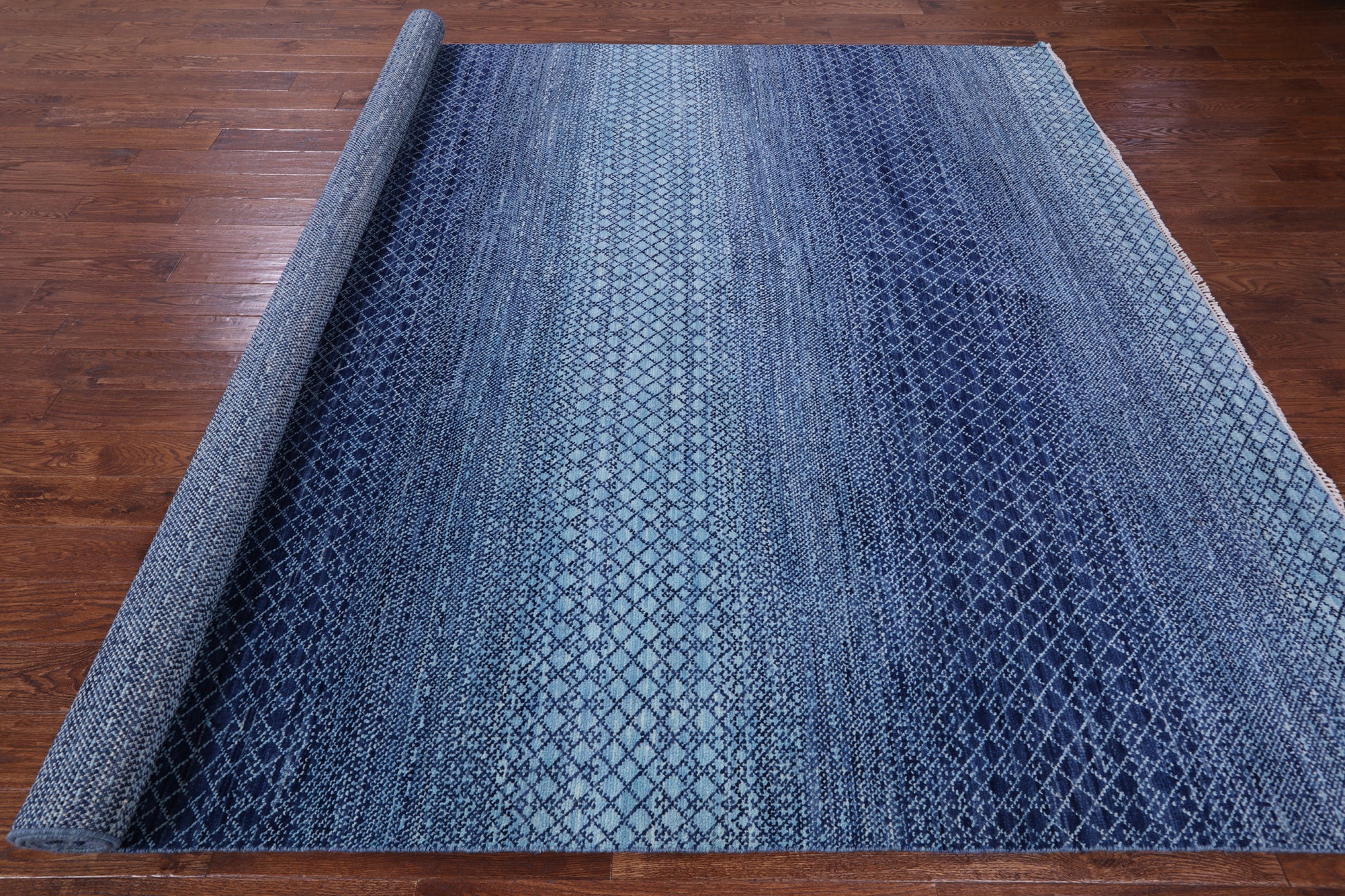 Savannah Grass Hand Knotted Wool Rug - 8' 11" X 12' 1" - Golden Nile