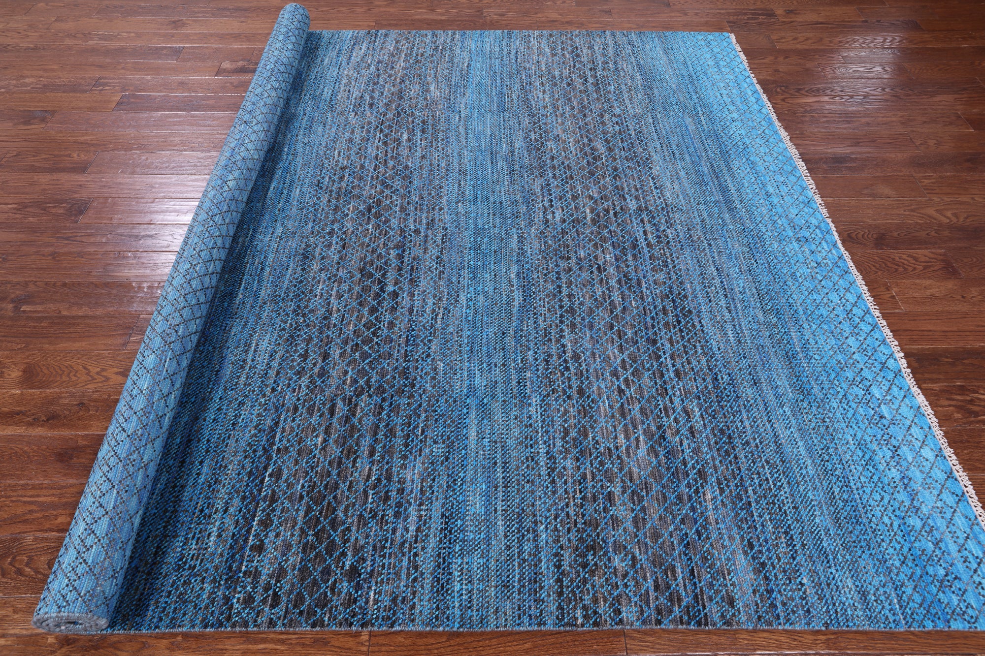 Savannah Grass Hand Knotted Wool Rug - 8' 3" X 10' 4" - Golden Nile