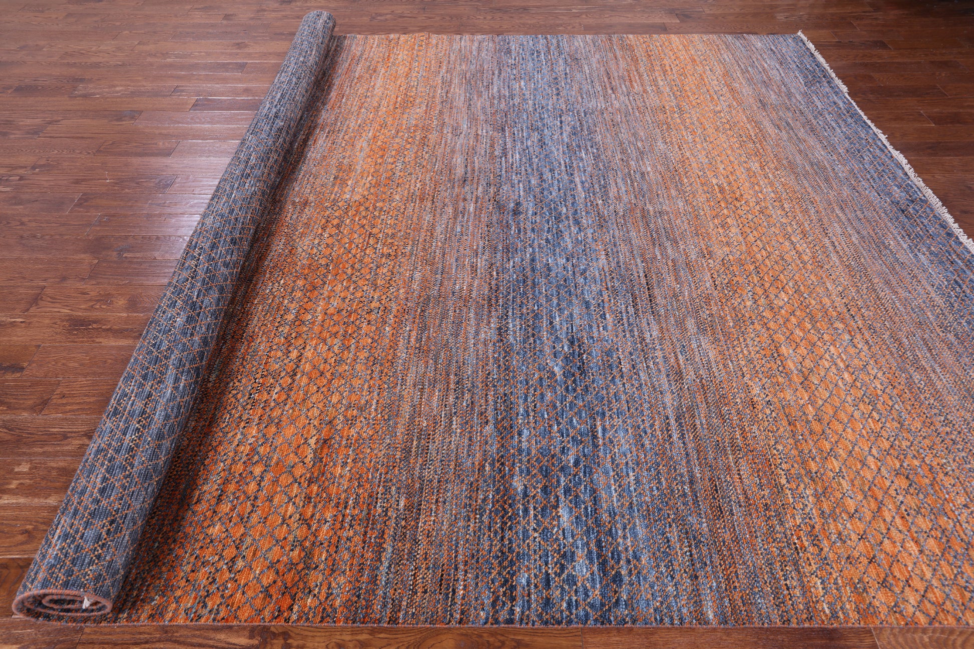Savannah Grass Hand Knotted Wool Rug - 9' 11" X 13' 11" - Golden Nile