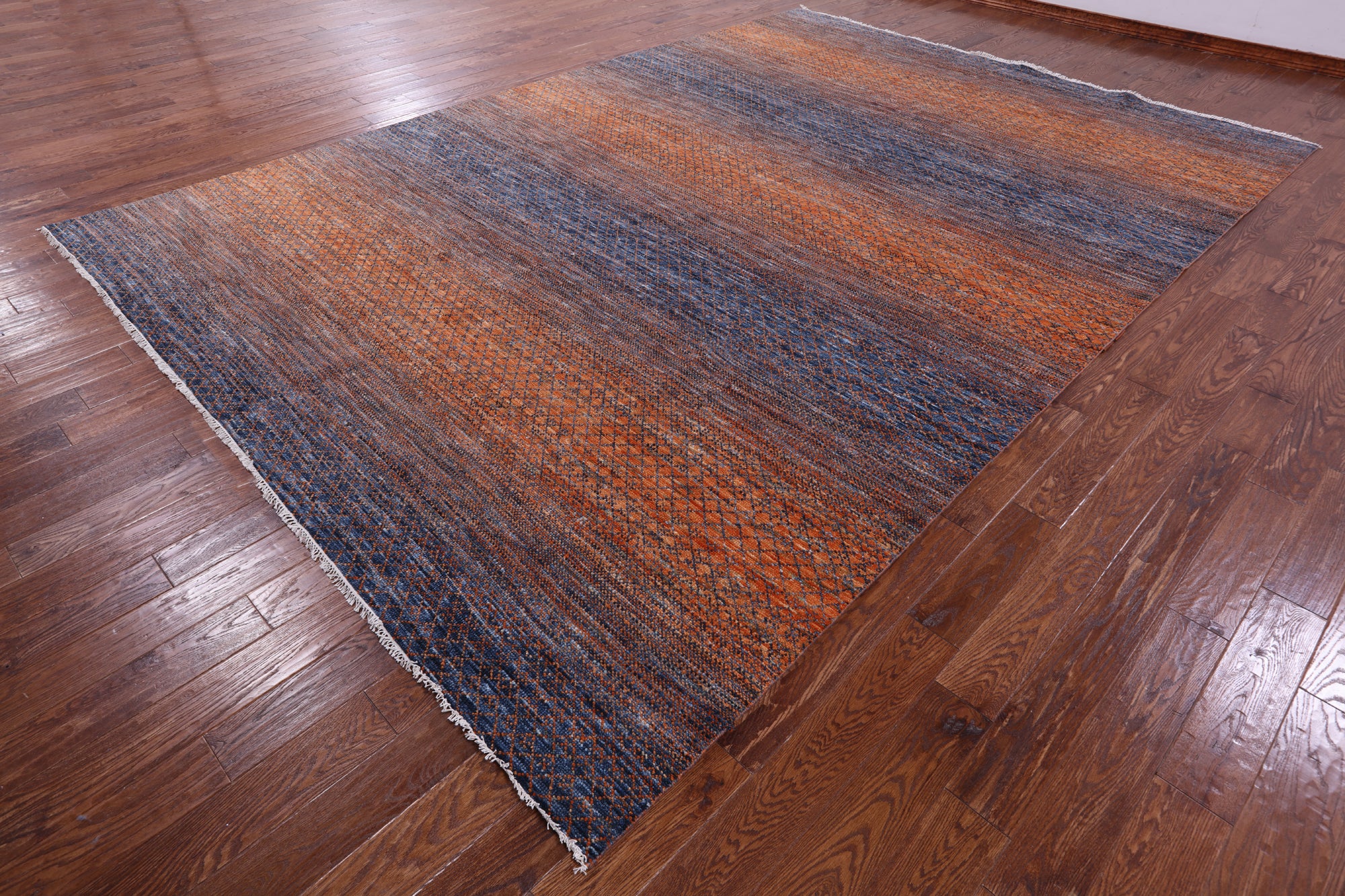 Savannah Grass Hand Knotted Wool Rug - 9' 11" X 13' 11" - Golden Nile