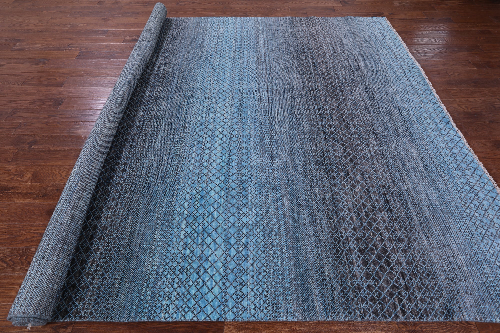 Savannah Grass Hand Knotted Wool Rug - 9' 0" X 12' 0" - Golden Nile