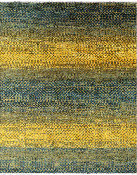 Savannah Grass Hand Knotted Wool Rug - 8' 2" X 10' 0" - Golden Nile
