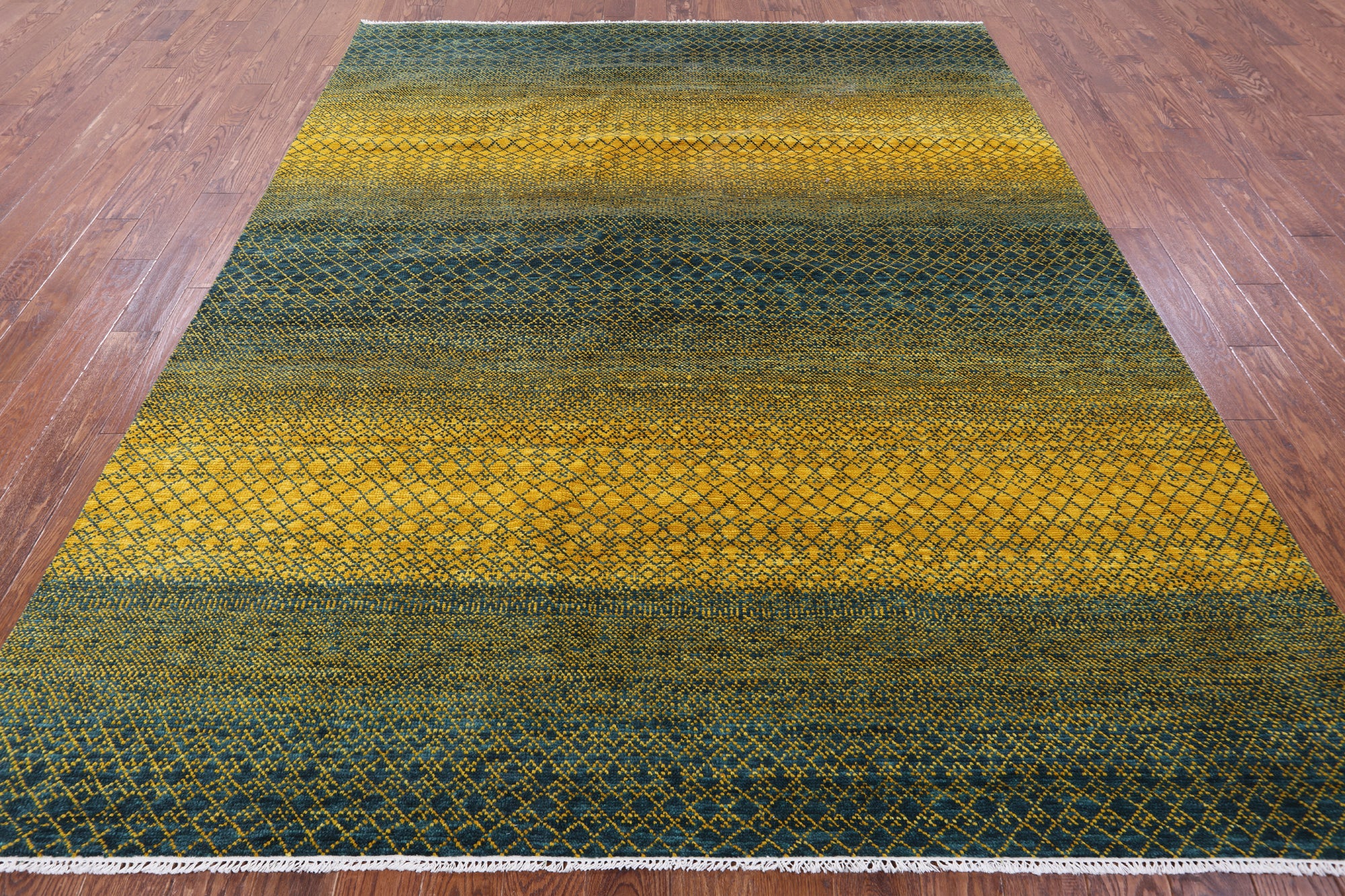 Savannah Grass Hand Knotted Wool Rug - 8' 2" X 10' 0" - Golden Nile