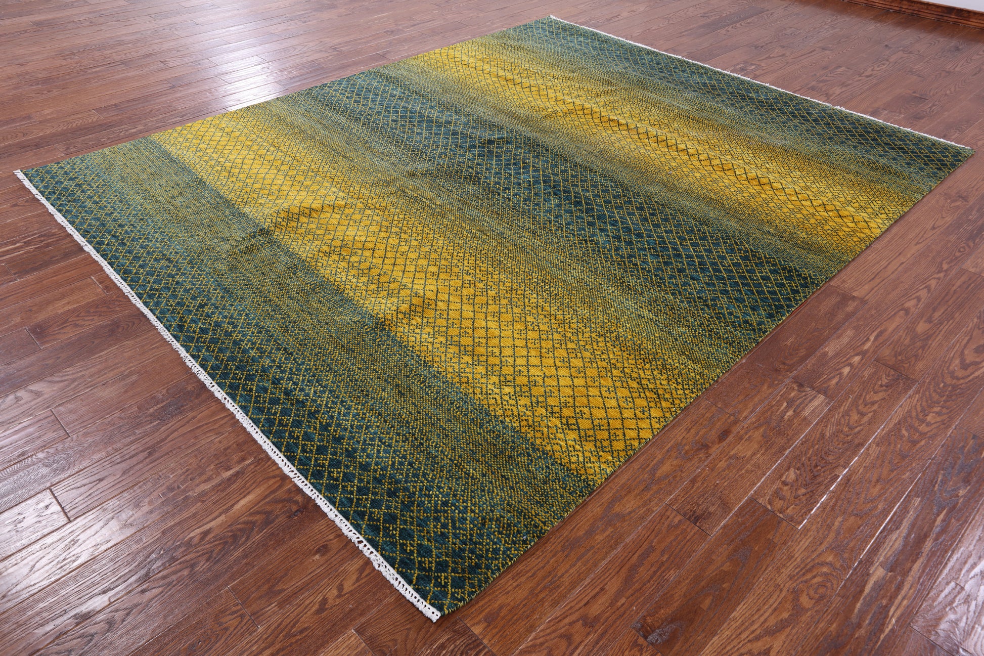Savannah Grass Hand Knotted Wool Rug - 8' 2" X 10' 0" - Golden Nile
