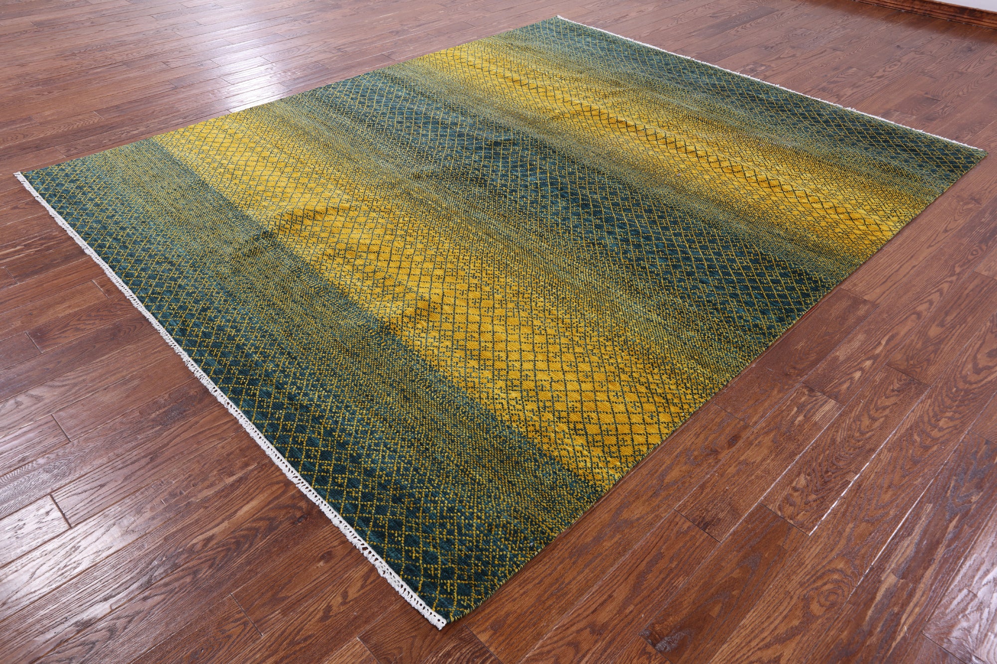 Savannah Grass Hand Knotted Wool Rug - 8' 2" X 10' 0" - Golden Nile