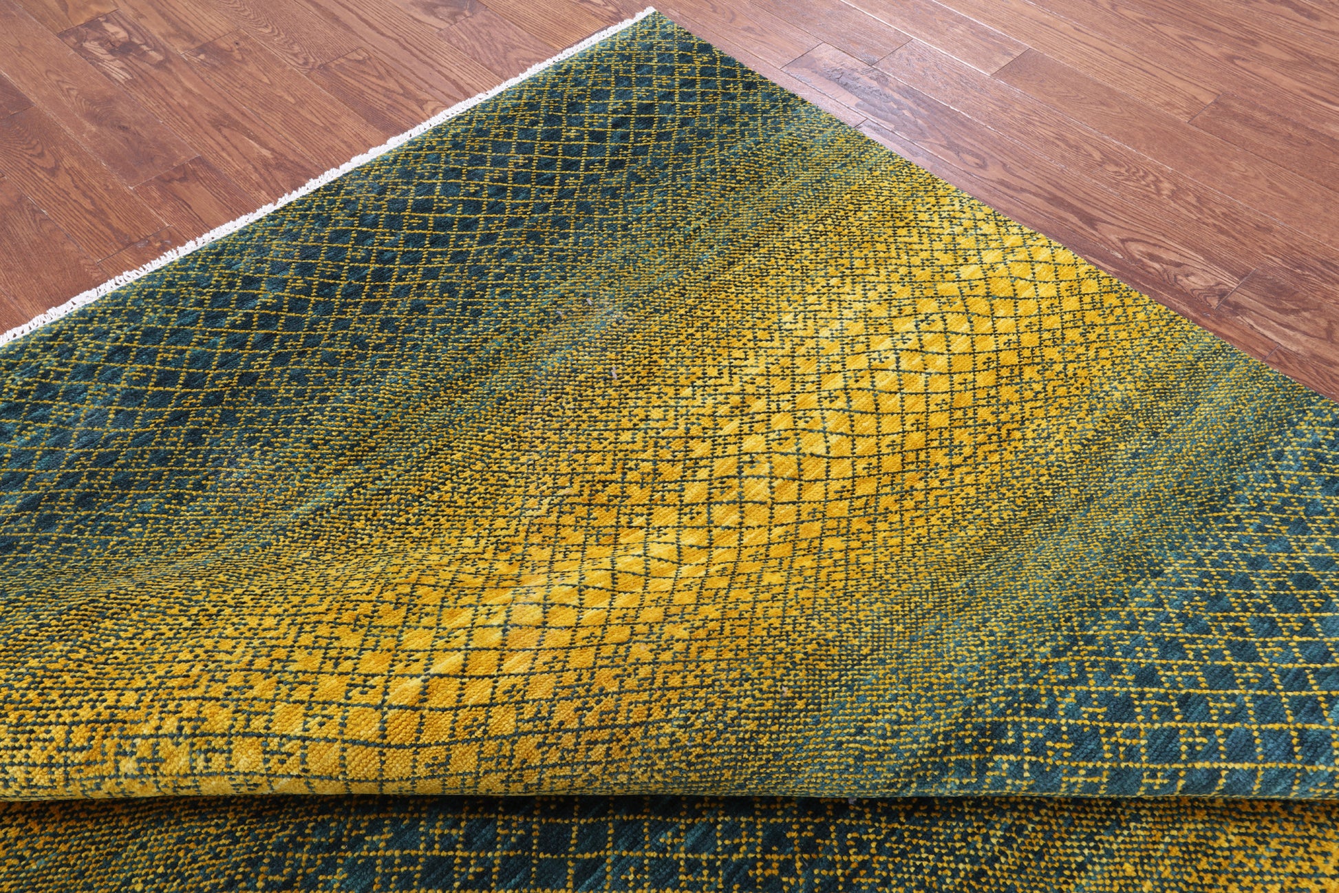 Savannah Grass Hand Knotted Wool Rug - 8' 2" X 10' 0" - Golden Nile