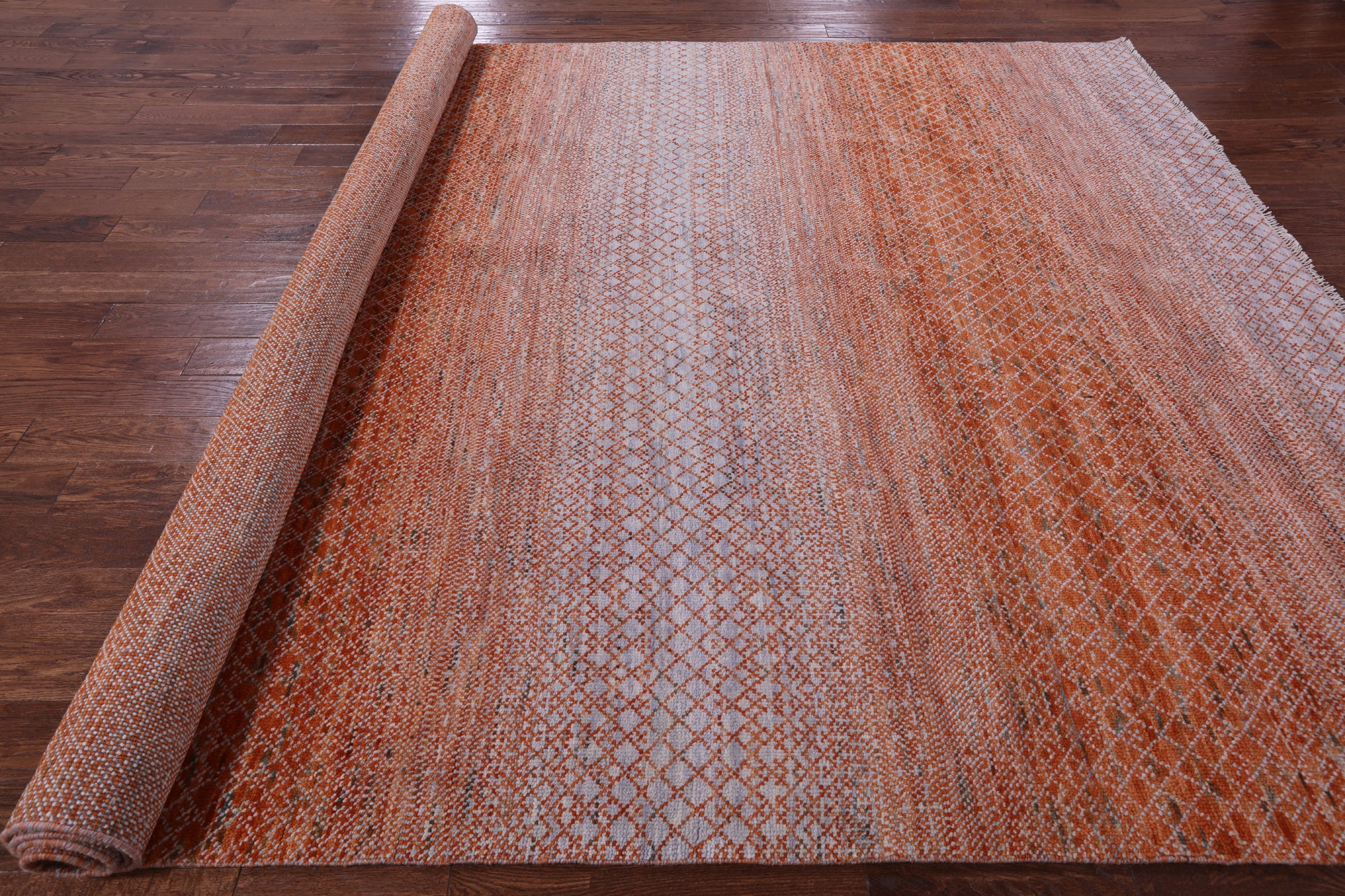 Savannah Grass Hand Knotted Wool Rug - 9' 0" X 12' 6" - Golden Nile