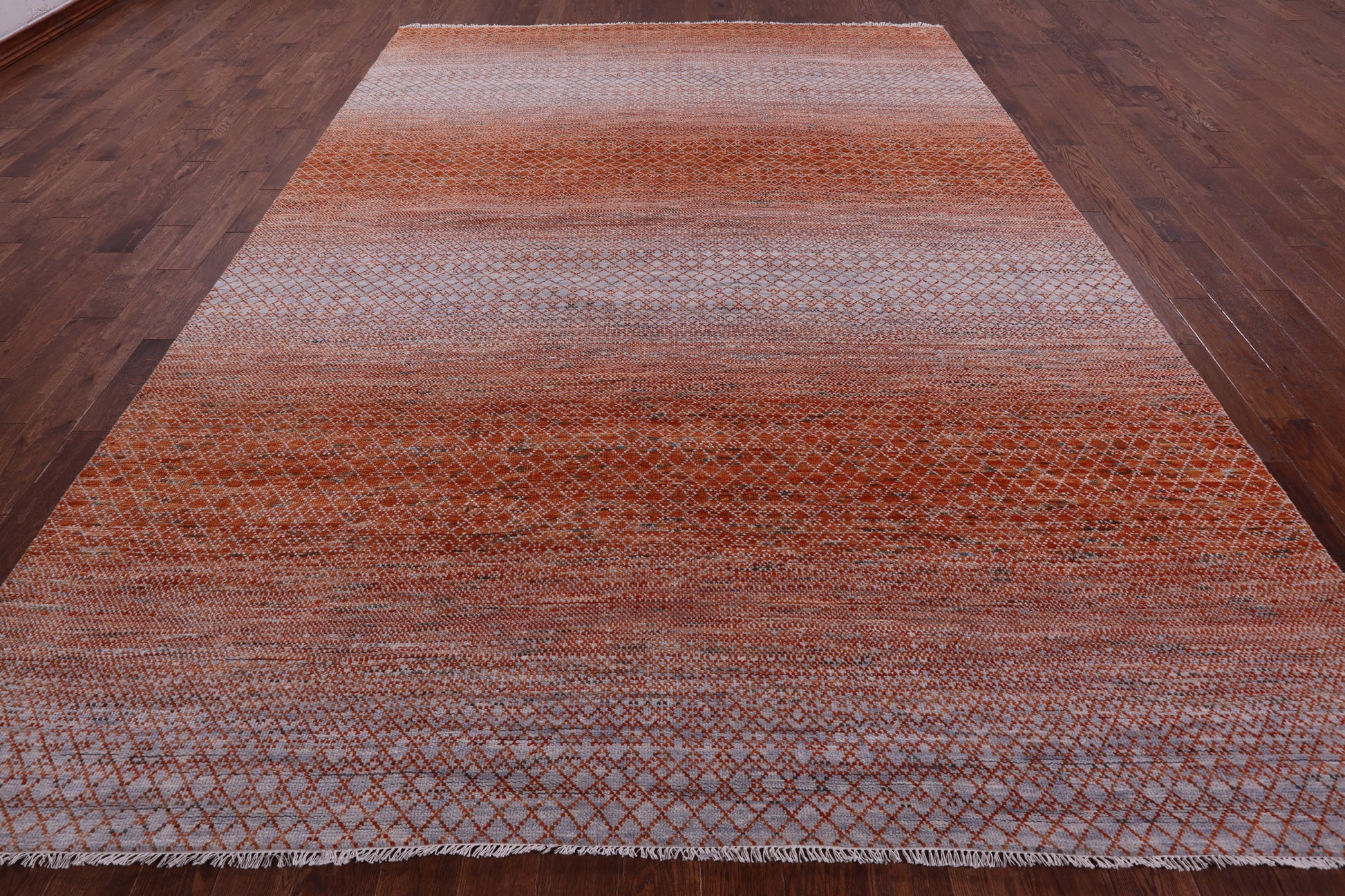 Savannah Grass Hand Knotted Wool Rug - 9' 0" X 12' 6" - Golden Nile
