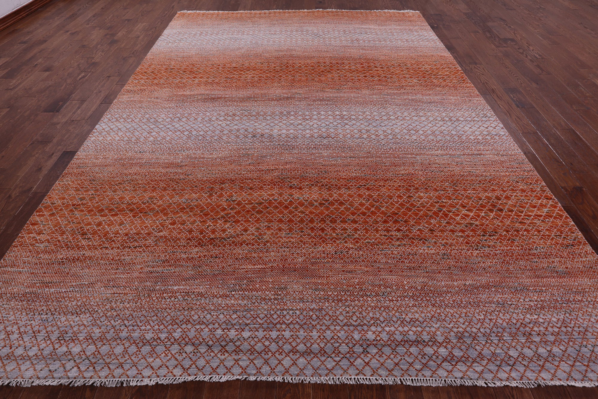 Savannah Grass Hand Knotted Wool Rug - 9' 0" X 12' 6" - Golden Nile