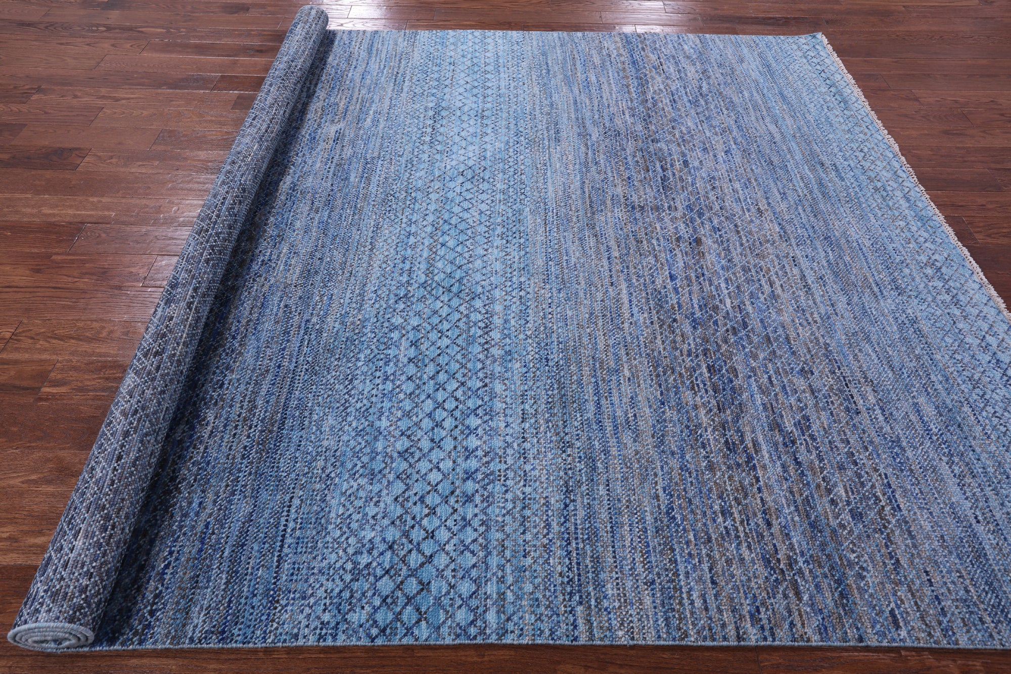 Savannah Grass Hand Knotted Wool Rug - 8' 0" X 9' 11" - Golden Nile