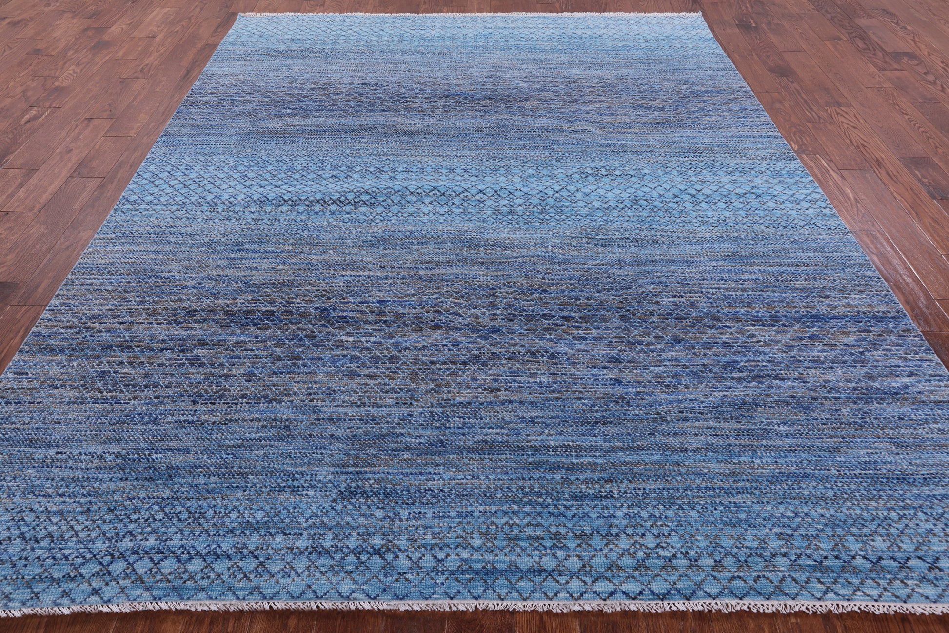 Savannah Grass Hand Knotted Wool Rug - 8' 0" X 9' 11" - Golden Nile