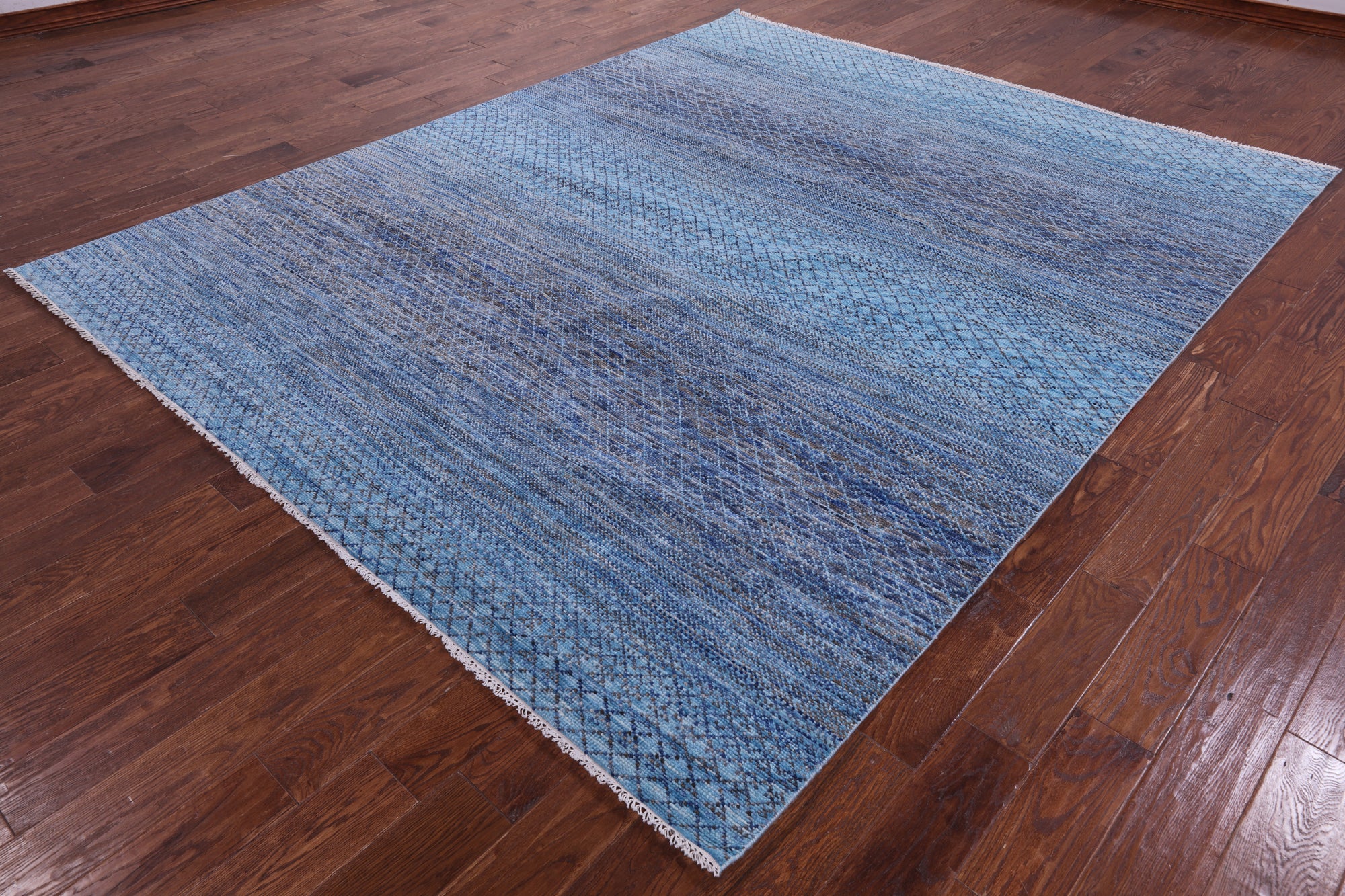 Savannah Grass Hand Knotted Wool Rug - 8' 0" X 9' 11" - Golden Nile