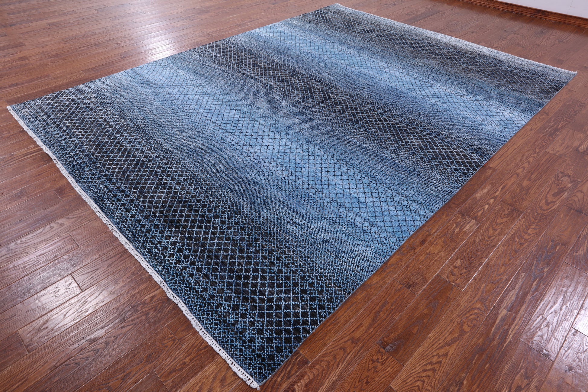 Savannah Grass Hand Knotted Wool Rug - 8' 11" X 12' 0" - Golden Nile