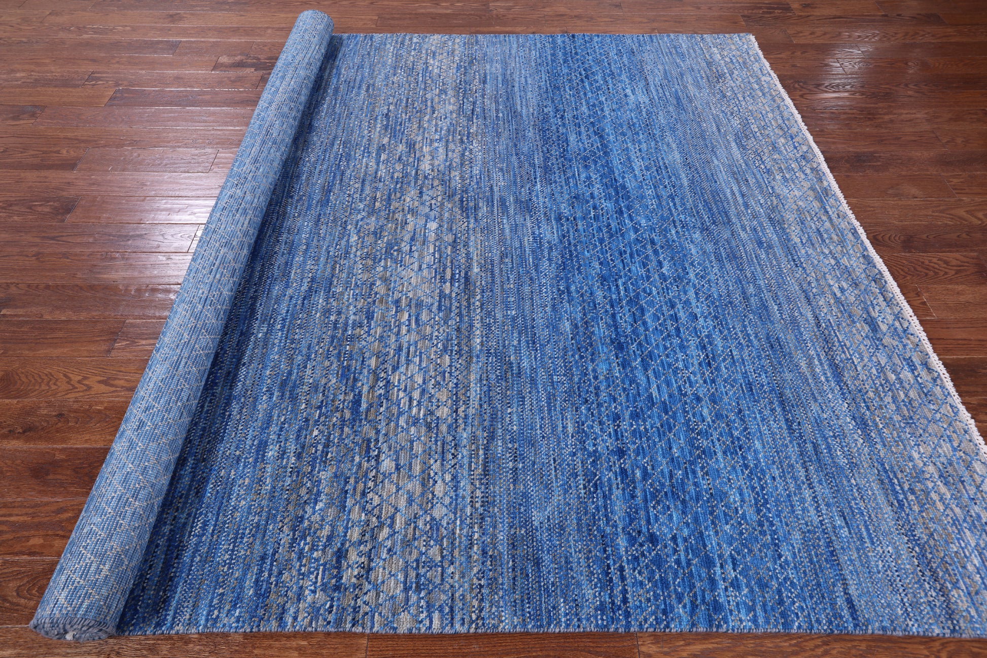 Savannah Grass Hand Knotted Wool Rug - 7' 9" X 10' 3" - Golden Nile
