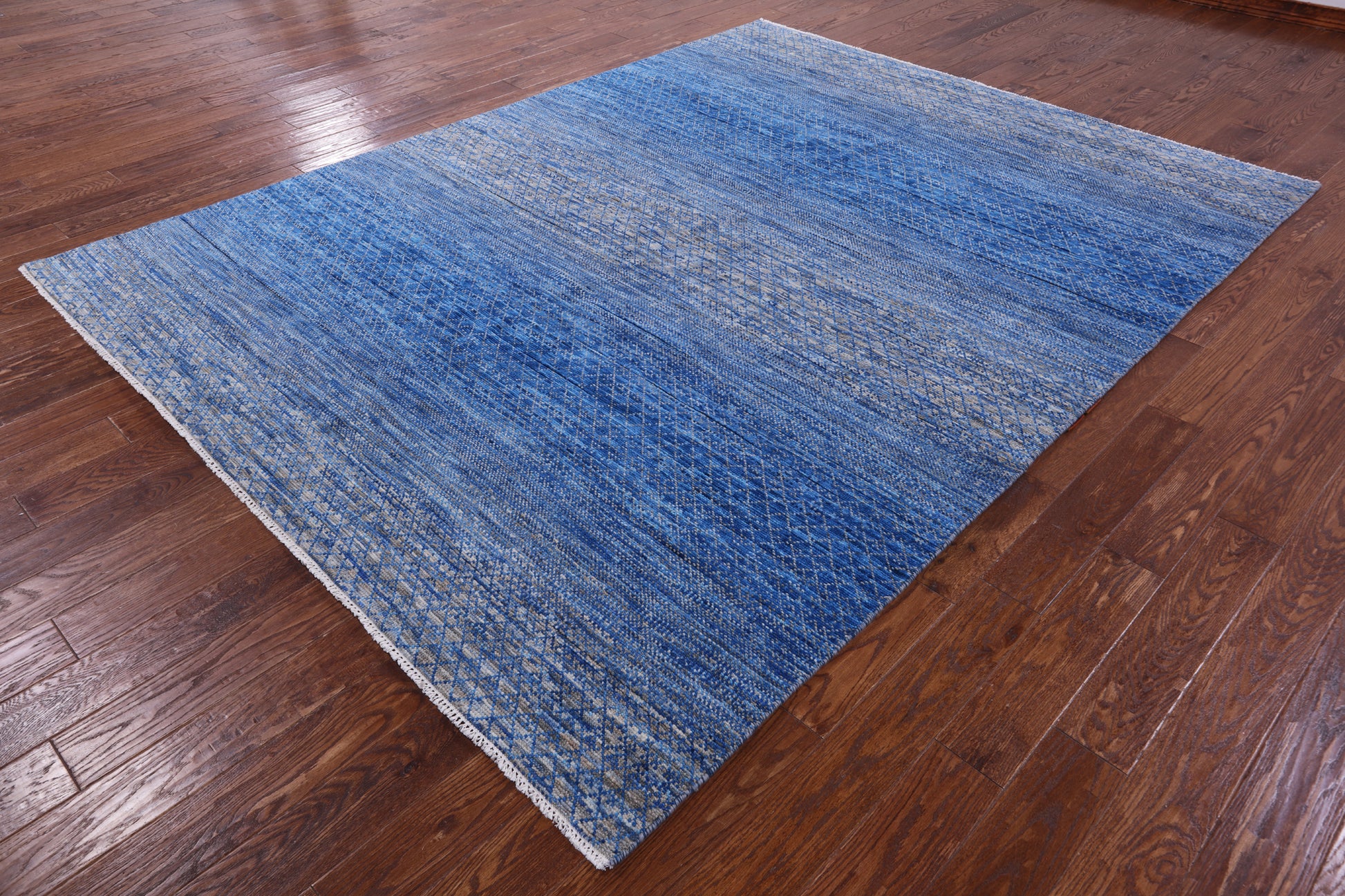 Savannah Grass Hand Knotted Wool Rug - 7' 9" X 10' 3" - Golden Nile