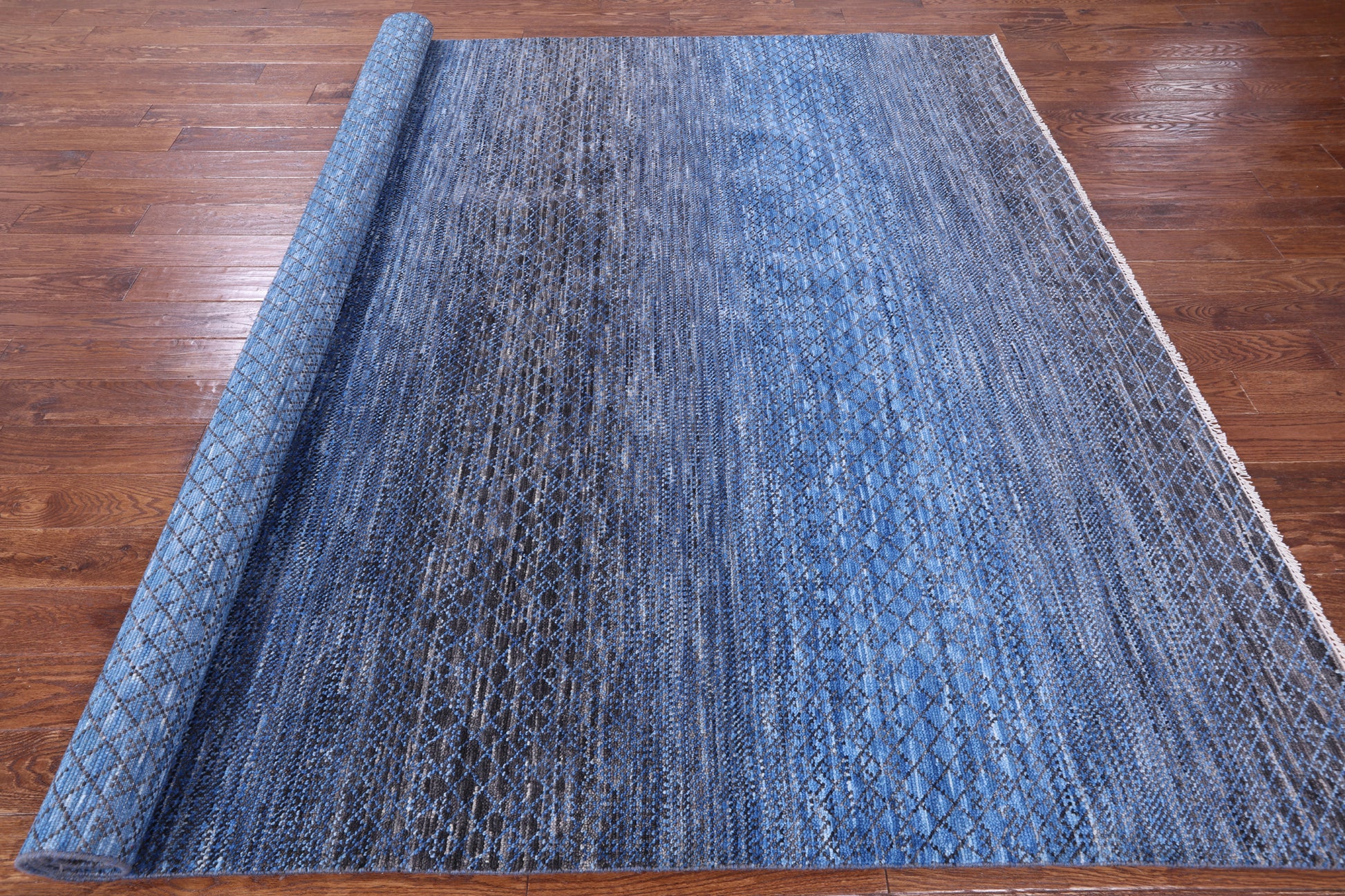 Savannah Grass Hand Knotted Wool Rug - 8' 4" X 10' 0" - Golden Nile